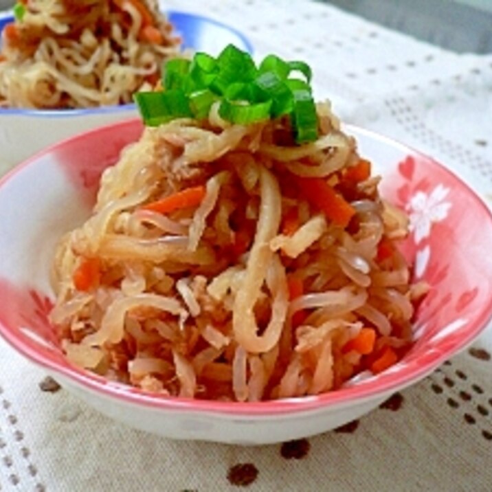 しらたきと切干大根とツナの煮物